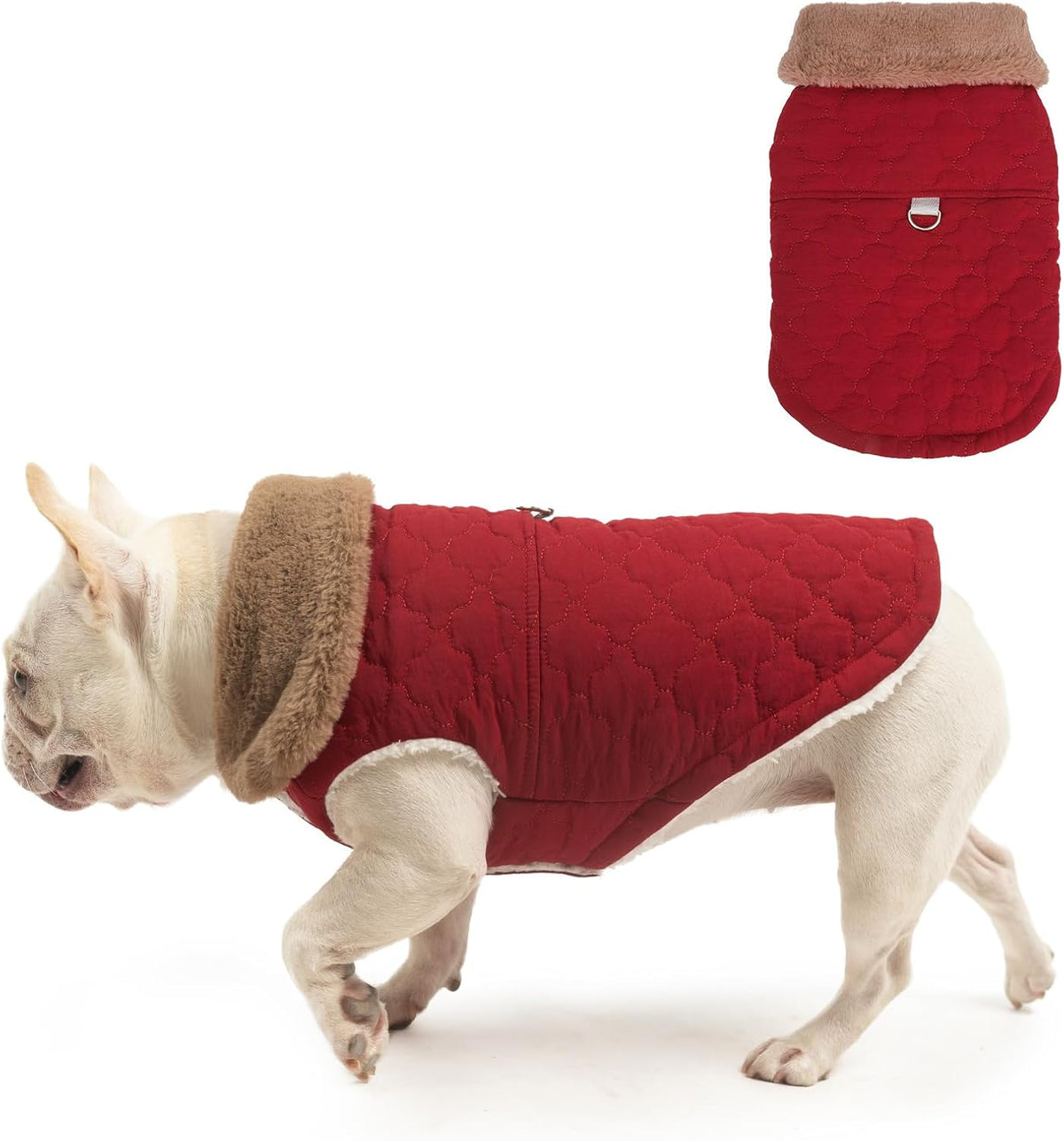 BEAUTYZOO Warm Dog Puffer Jacket Vest, Dog Winter Coat with Harness,Green S