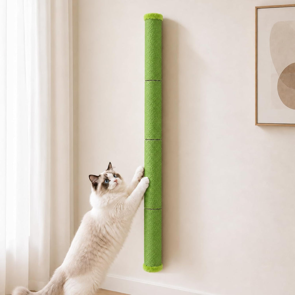 60" Cat Wall Scratcher for Cats Scratching & Climbing,Green