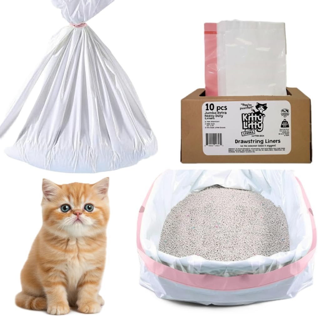 Cat Litter Box Liners 10 Count Jumbo Heavy Duty