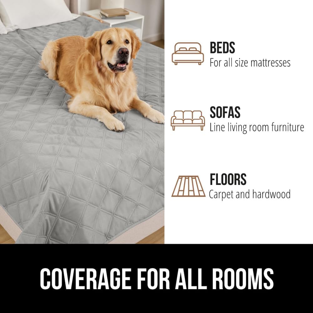 GORILLA GRIP® Waterproof Dog Blanket, Couch Cover for Dogs, 30x70 Gray