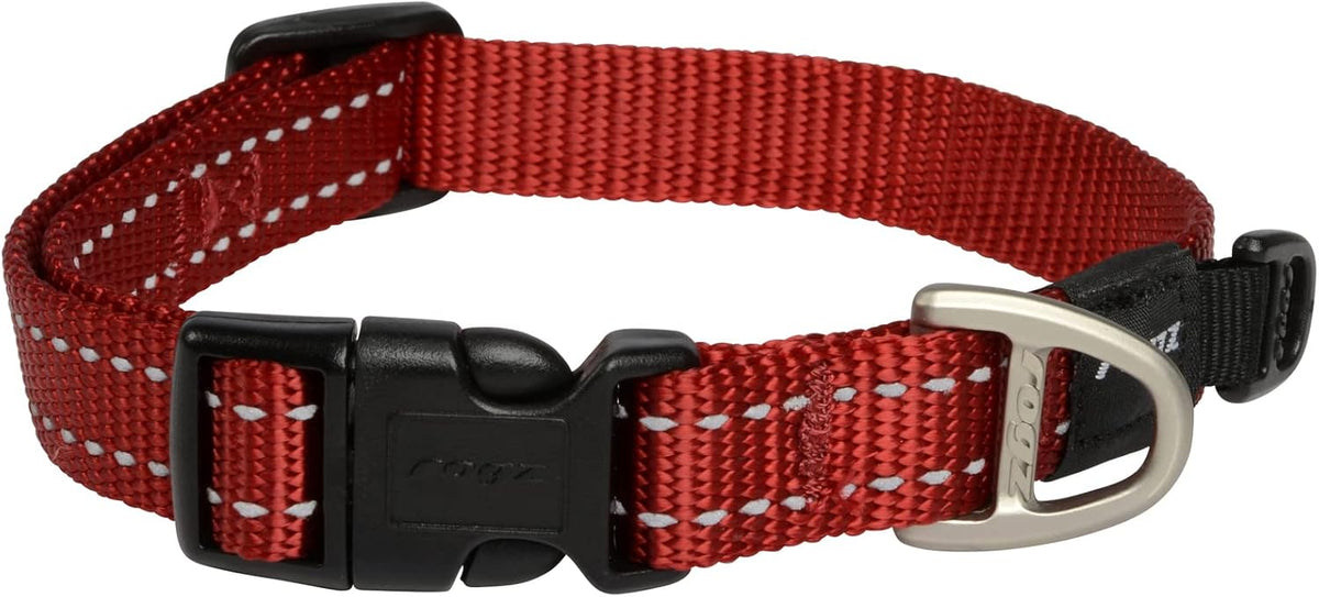 Reflective Dog Collar for Medium Dogs, Adjustable from 12-17 inches, Turquoise