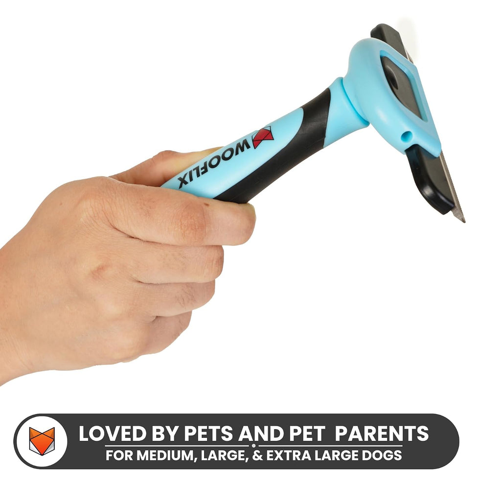 Deshedding Comb and Grooming Tool Brush for Dogs and Cats - Removes Loose Hair, Tangles, & Mats - Reduces shedding by up to 95% - (Large) (Updated Version)