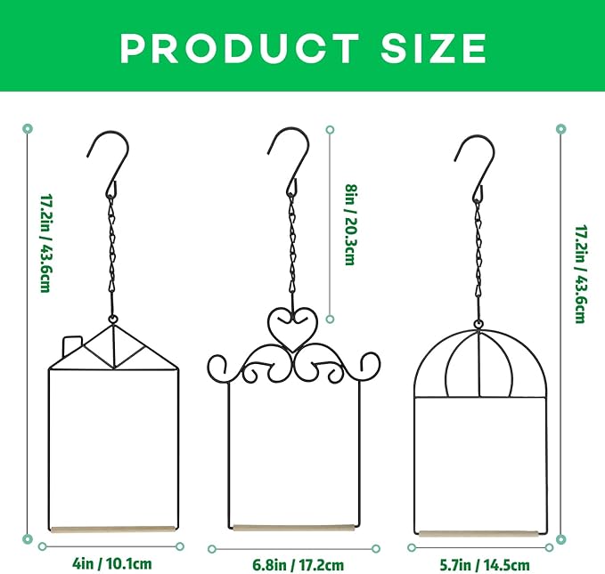 MIXXIDEA 3PK Hummingbird Perch, Hummingbird Swing - Image 2
