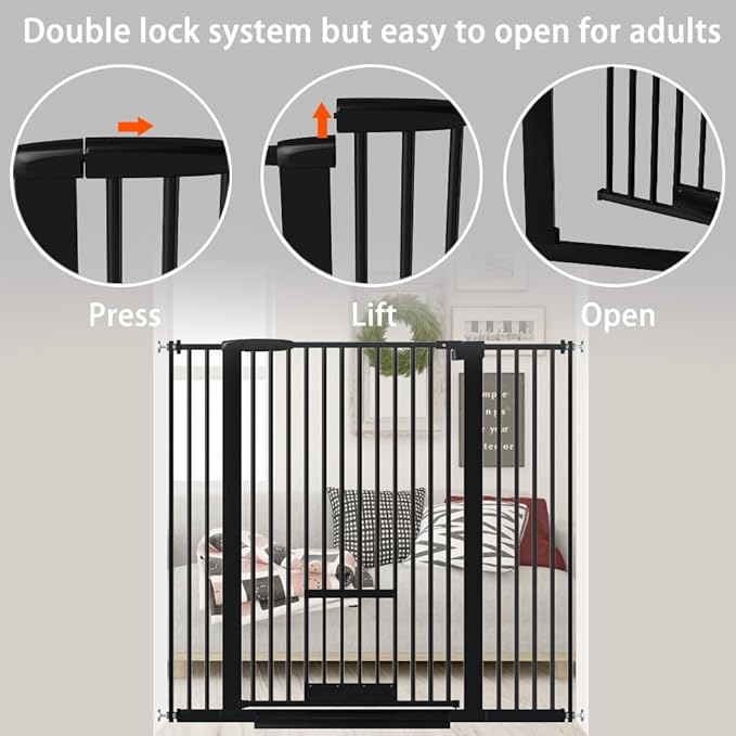 40.55" Tall 1.37" Ultra Narrow Spacing Dogs Pets Baby Gate - Image 6