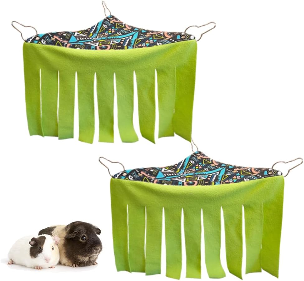 RIOUSSI Guinea Pig Hideout Hideaway Corner Fleece Toys Cage Accessories
