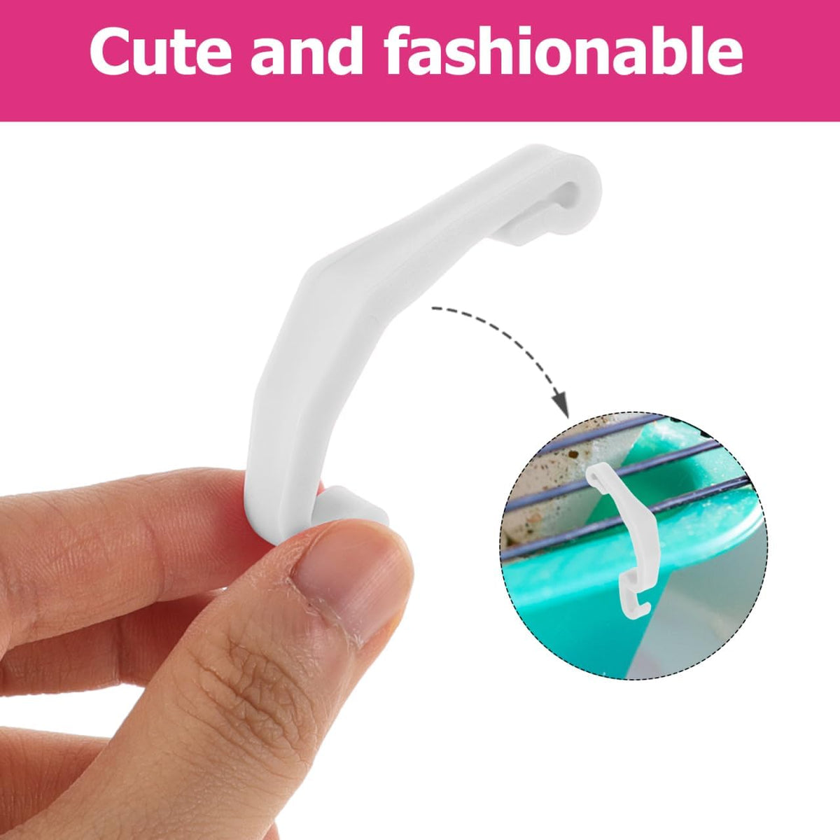 BESPORTBLE 20 Pcs Plastic Side Buckle Clips for Rabbit Cage Hamster Cage Accessories Secure Fixing Easy Installation and Cleaning
