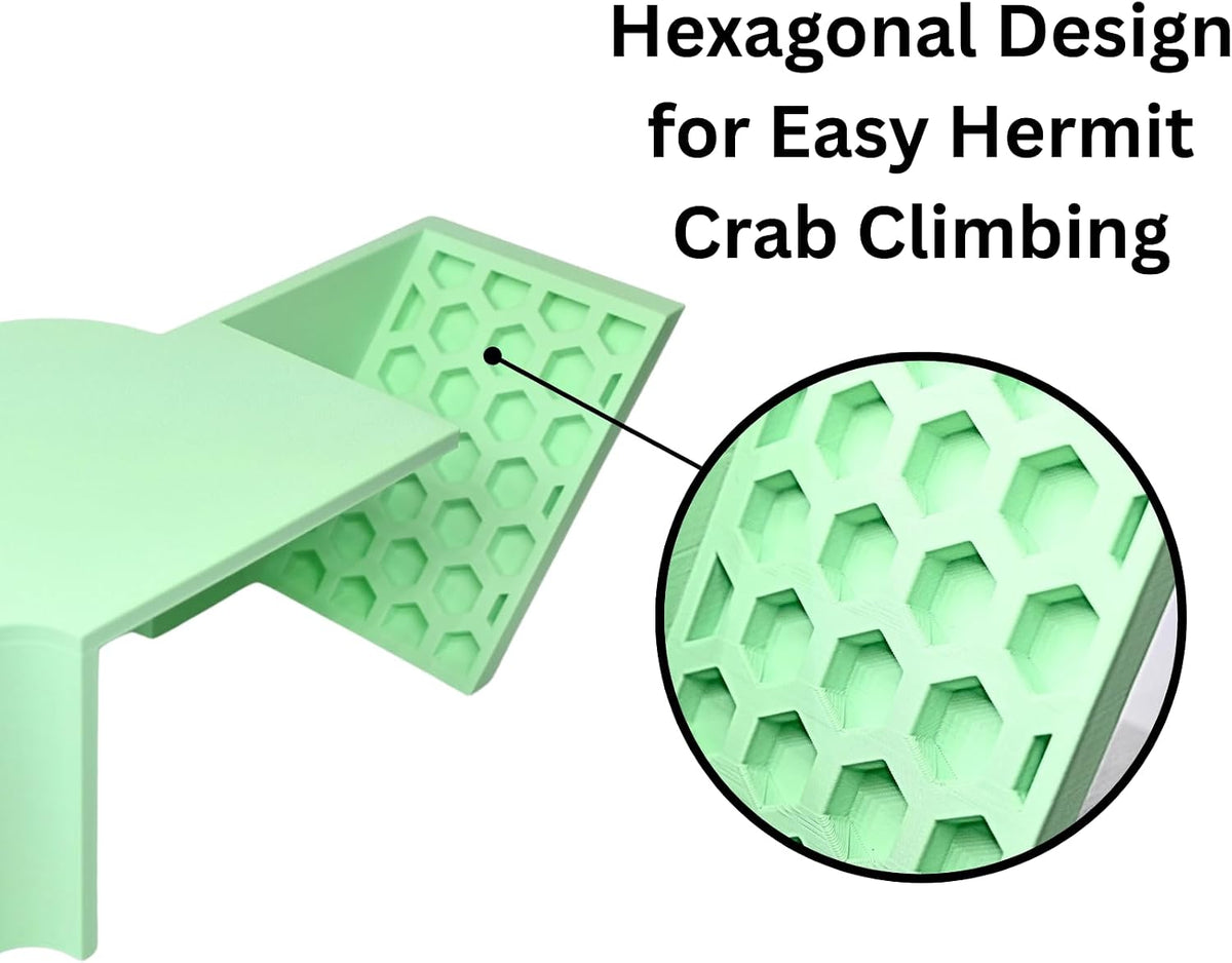 Hermit Crab Underground Tunnel Cave Corner | Hermit Crab Climbing Tank Decor Hide Hideout | Enrichment Habitat Hideaway Decoration Accessories Supplies Toys Ornaments (Seafoam Green)