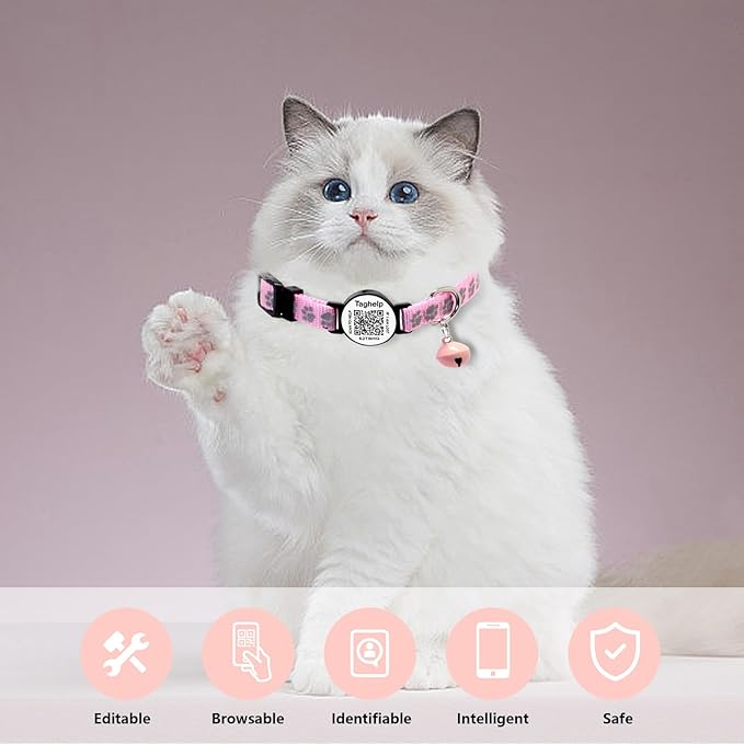 2 Pack QR Code Cat Collar with Instant Lost Pet Recovery System, Scan - Image 7
