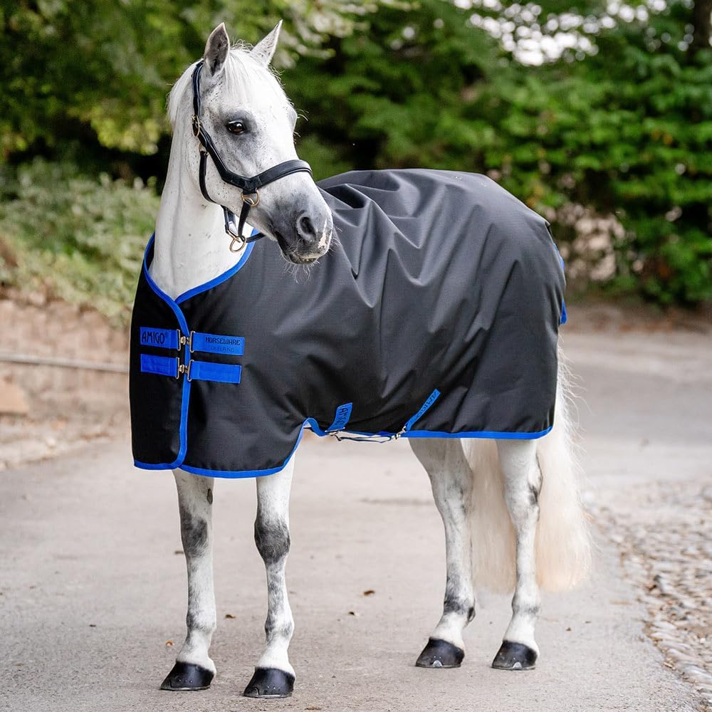 Horseware® Amigo® Ripstop 900D Turnout 0g - Black/Classic Blue, 81 inches