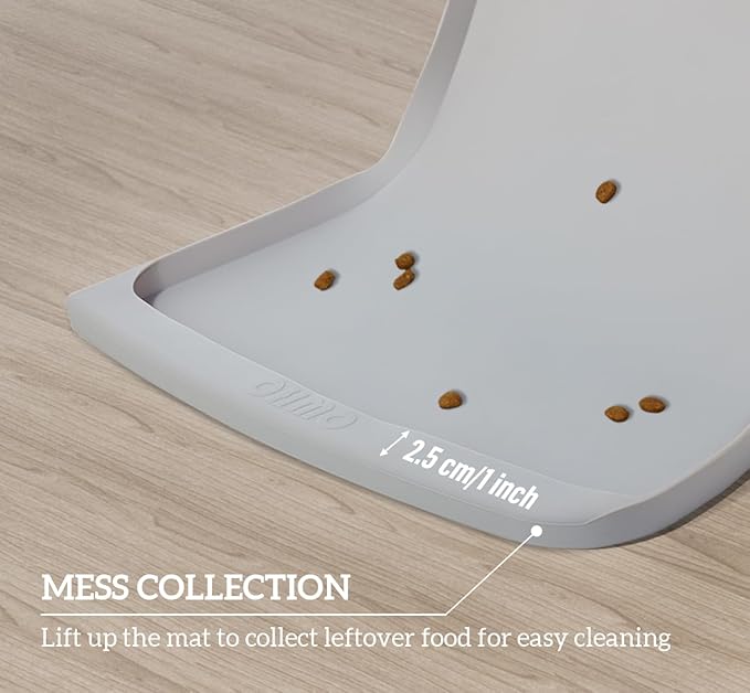 OHMO Dog Food Mat w/Residue Collection Pocket Silicone Pet Feeding Mat - Image 3