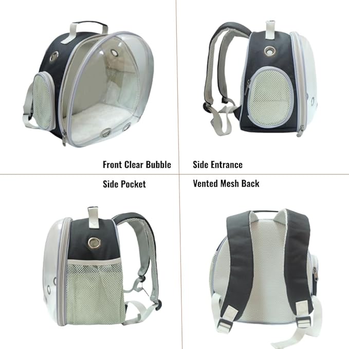 Small Animal Carrier Guinea Pig Backpack, Transparent, Breathable Backpack - Image 3