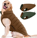 Lelepet Reversible Dog Coat Windproof Dog Jacket Lightweight Puffer Vest