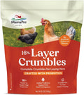 Manna Pro Layer Crumbles Chicken Feed, 16% Protein, Digestive Aid, 8 lb Bag