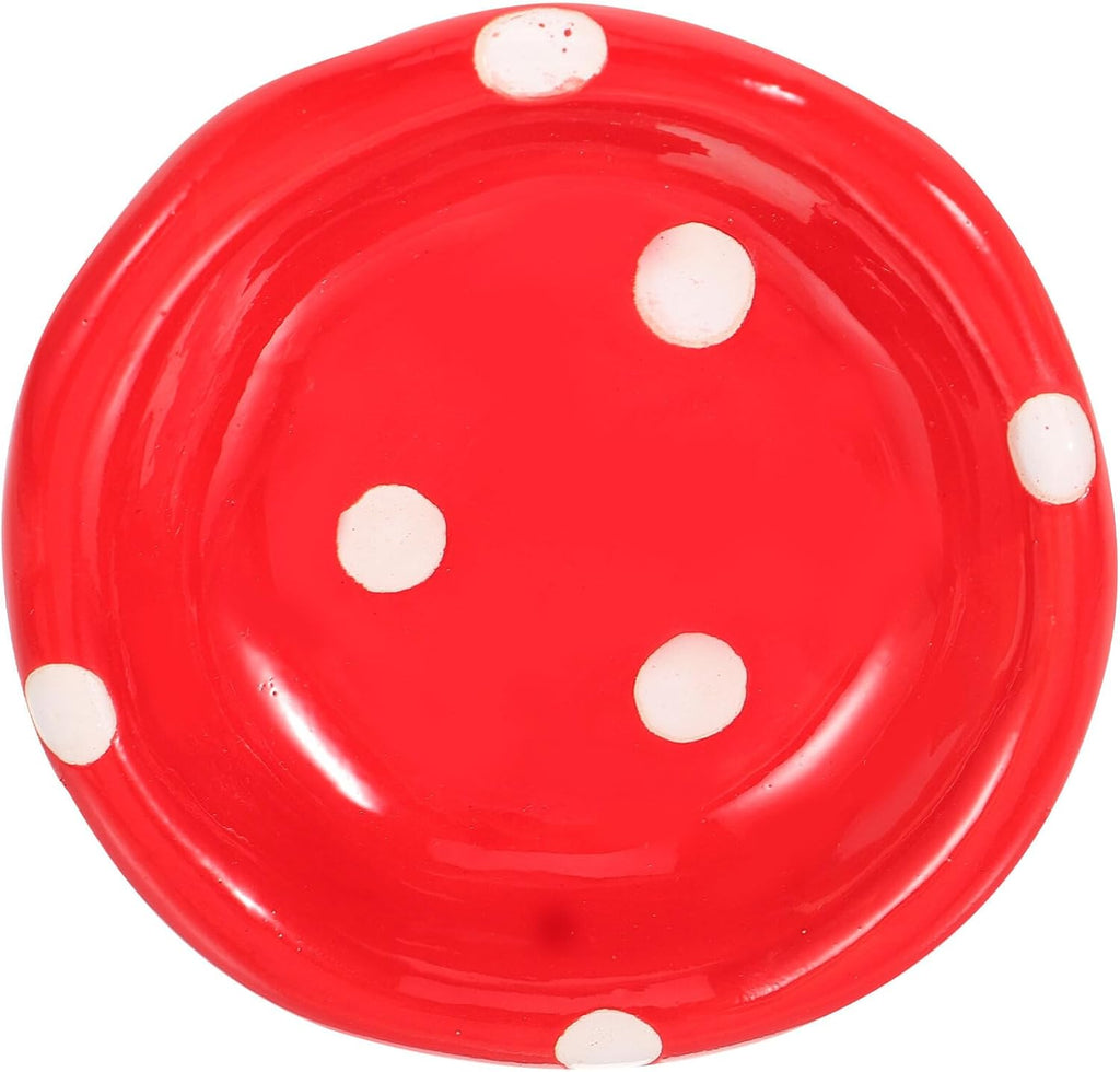 POPETPOP Ceramic Hamster Bowl Mushroom Shape Small Pet Feeding Dish