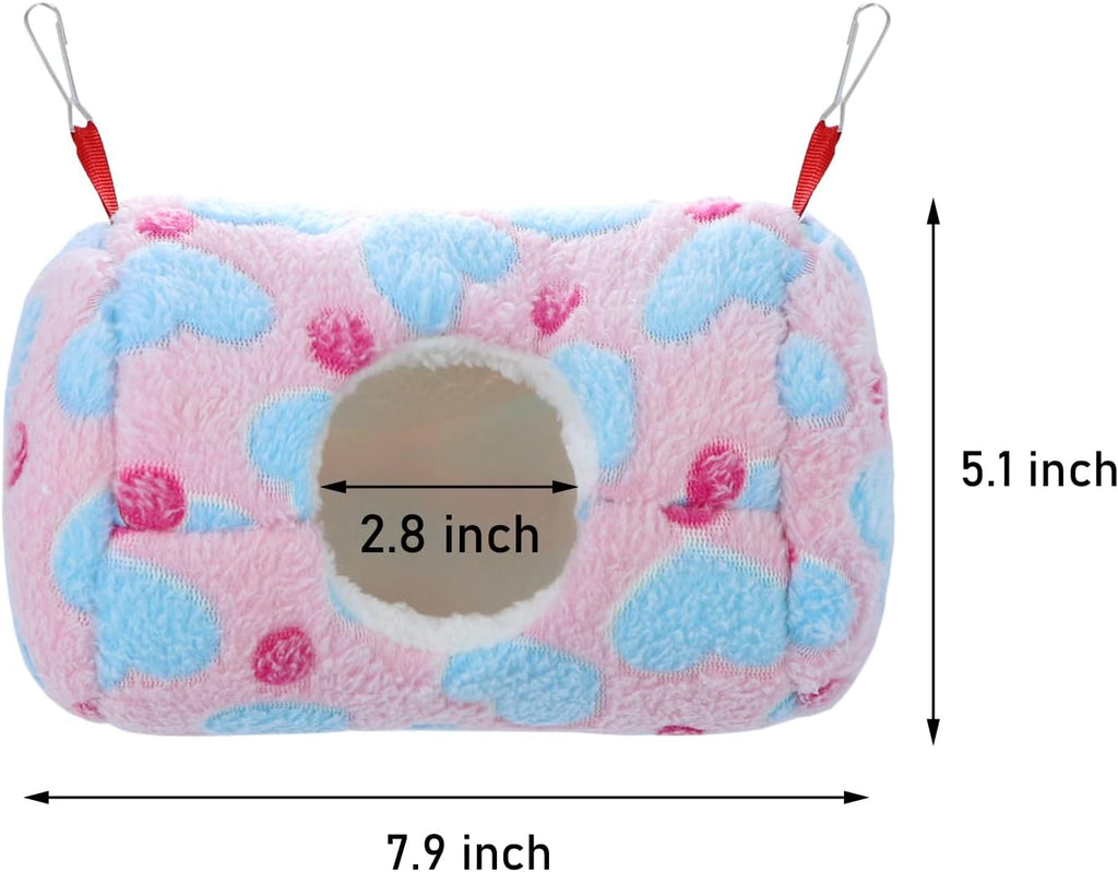 Wontee Hamster Hammock Warm Bed House Small Animal Hideout for Hamsters Gerbil Young Rat Mouse (Pink)