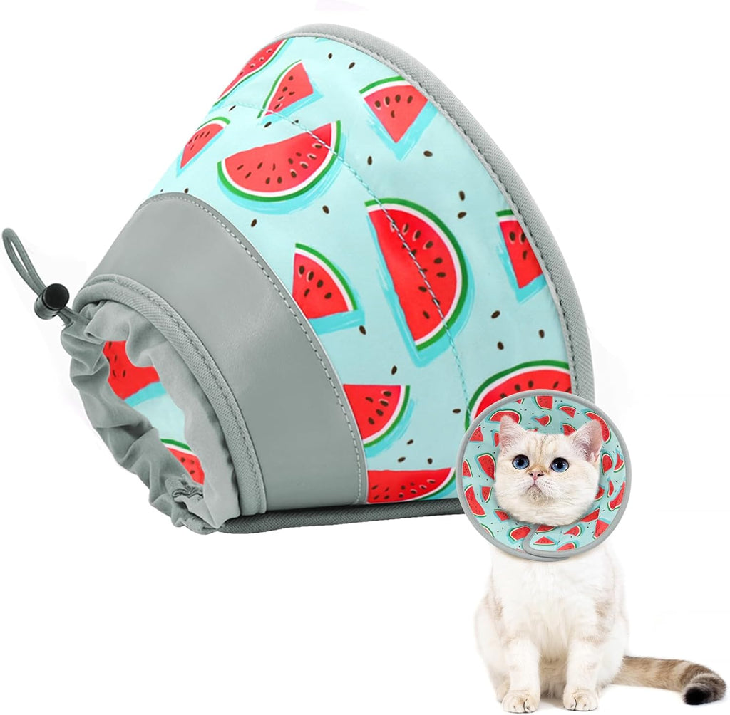 Cat Cone Collar Soft to Stop Licking, Adjustable, Foldable Lightweight Kitten Cones After Surgery Recovery for Cats & Kittens, Cat Cone Alternative, Easy Eating (Blue, S)