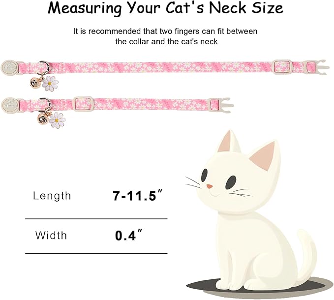 2 Pack Pink Cat Collars - Image 6