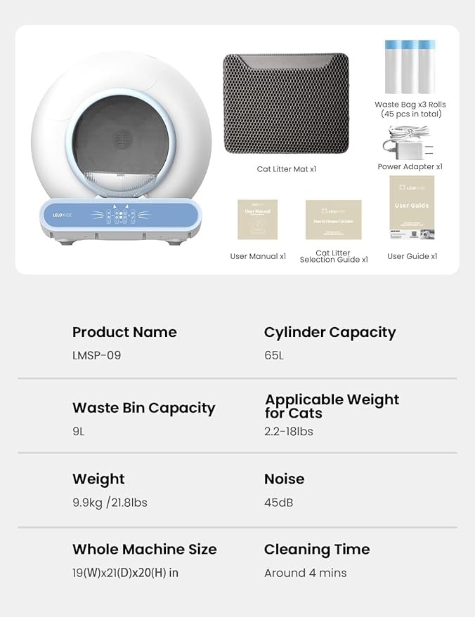Self Cleaning Litter Box, Integrated Safety Automatic Cat Litter Box Self - Image 8