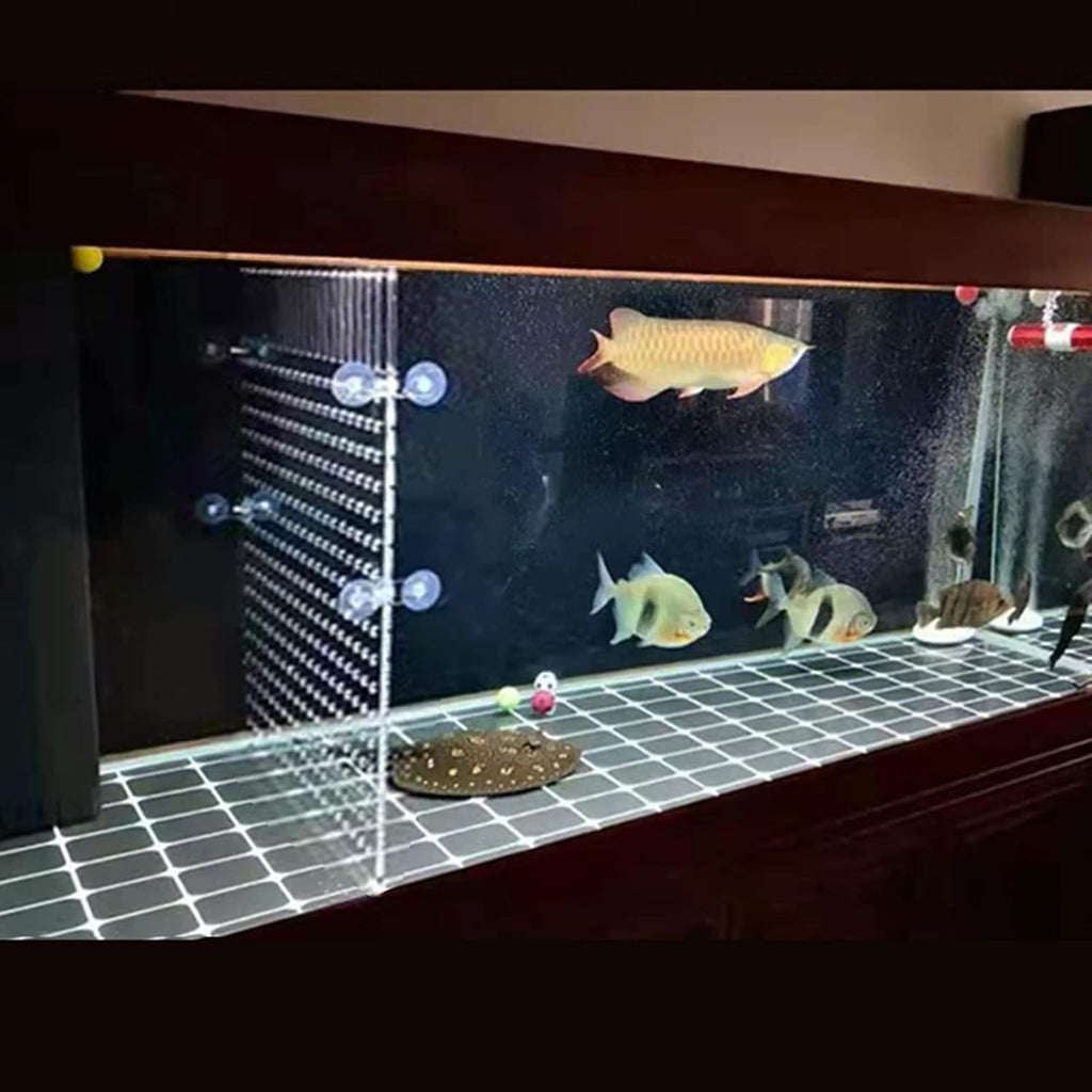 Fish Tank Divider Aquarium Acrylic Isolation Grid Board Divider with Suction Cups Accessories Transparent Plate Baffle Blocking Fish Partition Net Freshwater Ornament 25x30cm/9.84x11.81in