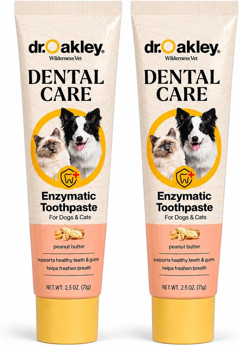 Dr. Oakley 2 Pack Cat or Dog Toothpaste Mint Flavor Enzymatic Safe Vet Formula