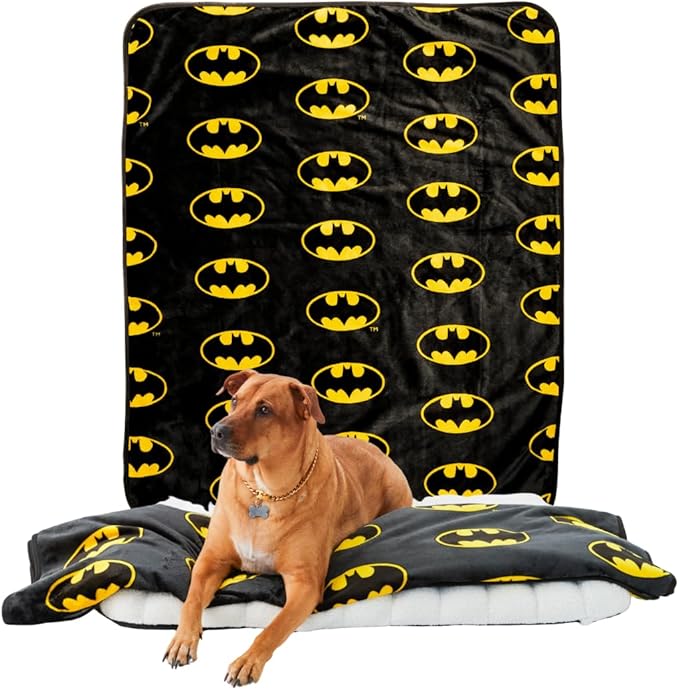 Franco Pet Batman DC Comics Bat Shield Logo XL Oversized Super Soft Cozy by Franco