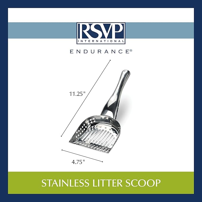 RSVP International Endurance Collection Stainless Steel Kitty Litter Scoop - Image 5