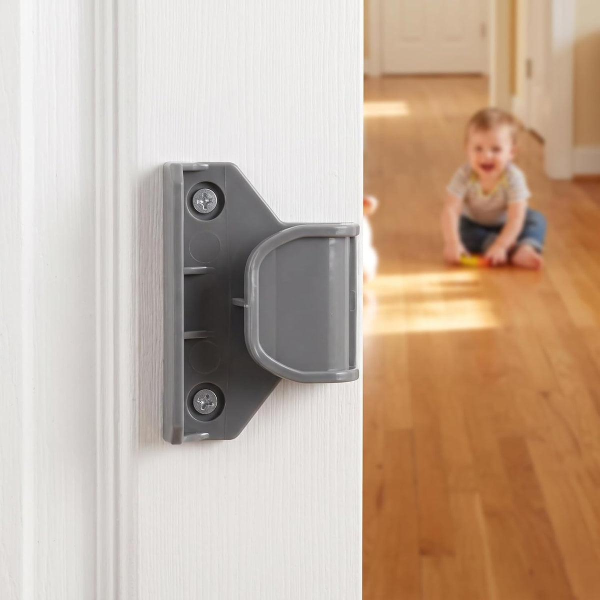 Abaodam Retractable Gate Replacement Hardware Kit Plastic Safety Fence with Perforated Accessories for Easy Installation Extendable and Pet Barrier for Staircases and Doorways