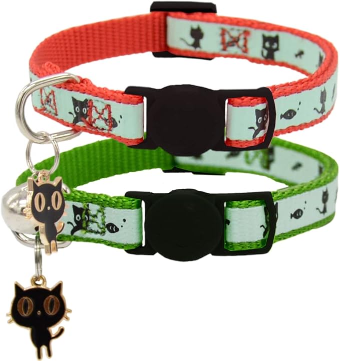 2 Pack Glow in The Dark Cat Collar by Barleygoo