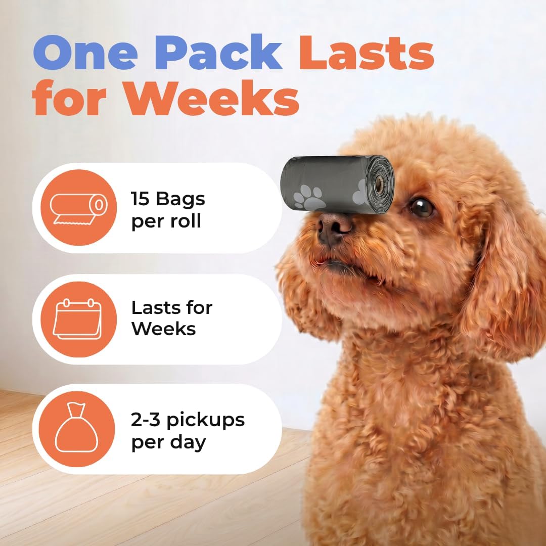 Best Pet Supplies Poop Bags for Dogs - Gray, 240 Count