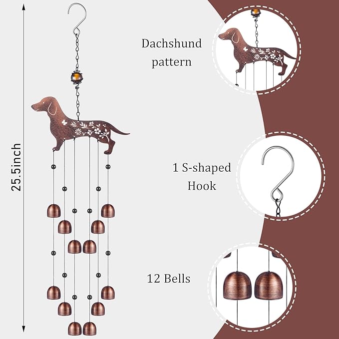 24 Inch Metal Wind Chimes Decor - Image 2