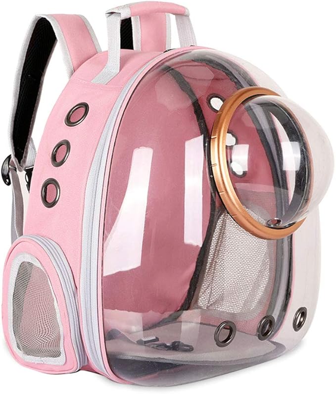 Pet Space Capsule Backpack, Small Medium Cat Puppy Dog Carrier, Transparent by SipobuyUS