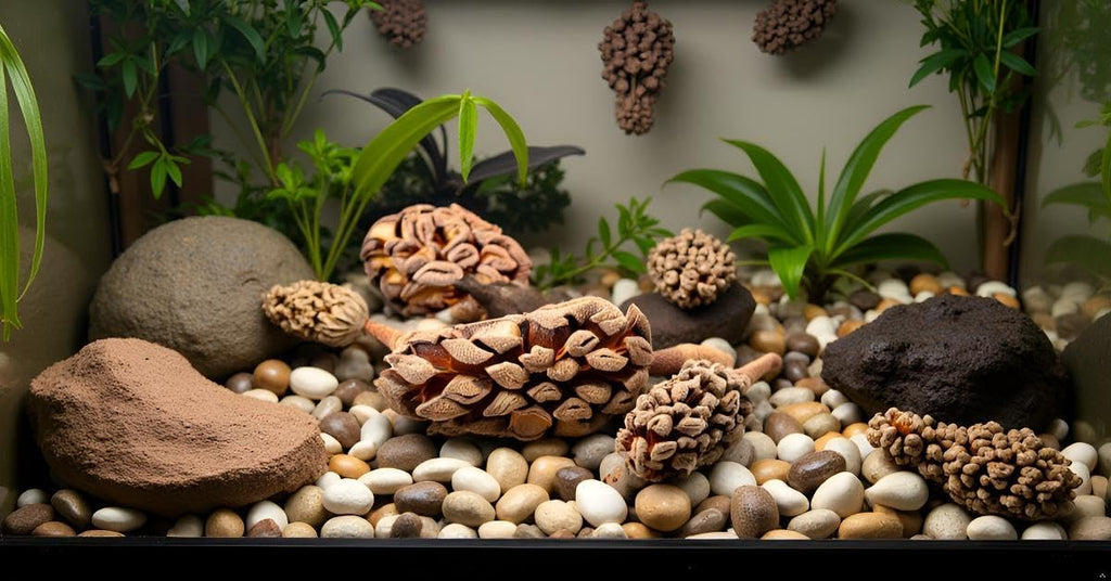 Galapagos (05159) Magnolia Seed Pods for Natural Bioactive Terrariums Provides shelter and Food for microfauna 2-4 inch pods 5pk