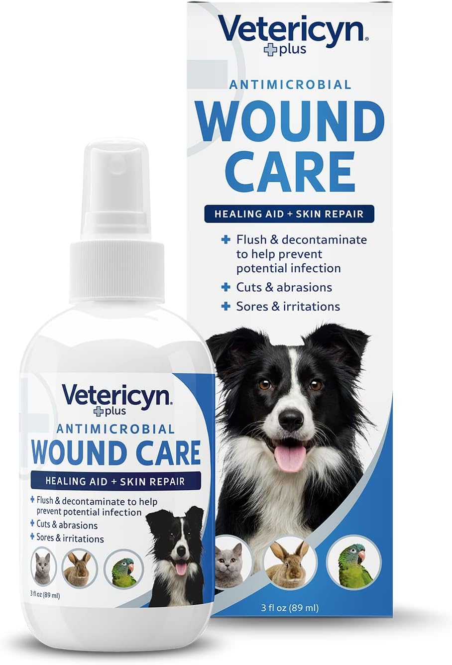 Vetericyn Plus Dog Wound Care Spray, Lick-Safe Wound & Skin Care, 3 oz