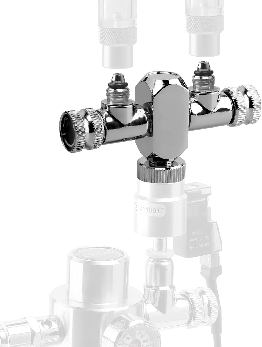 Aquarium Conventional CO2 Splitter Regulator Valve 2 Way for CO2 Generator