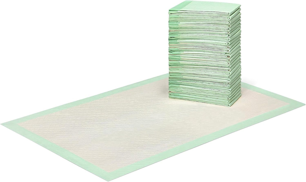 Amazon Basics Bamboo Leakproof Dog and Puppy Pee Pads Regular/Standard Pack of 25 Size 28'' x 34''
