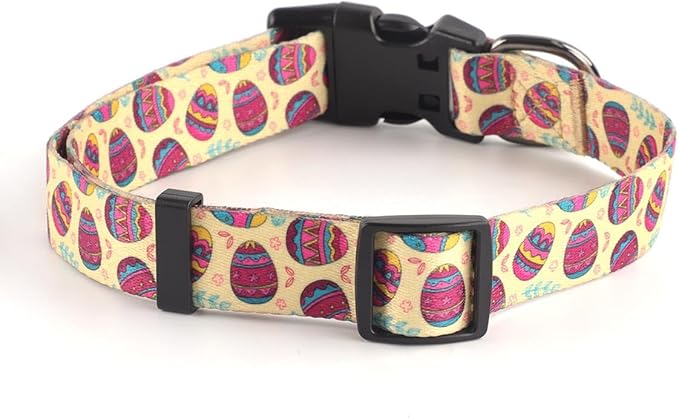 QQPETS Adjustable Soft Dog Collar: Print Flower Pink Multicolor Cute Patterns - Image 7