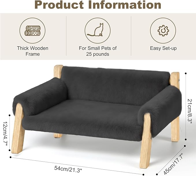 Elevated Cat Couch Bed for Indoor Cats - Image 2