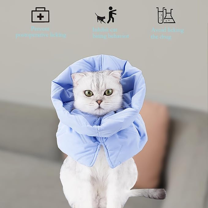 Cat Recovery Collar, Soft Adjustable Cat Cone Alternative, Lightweight - Image 4
