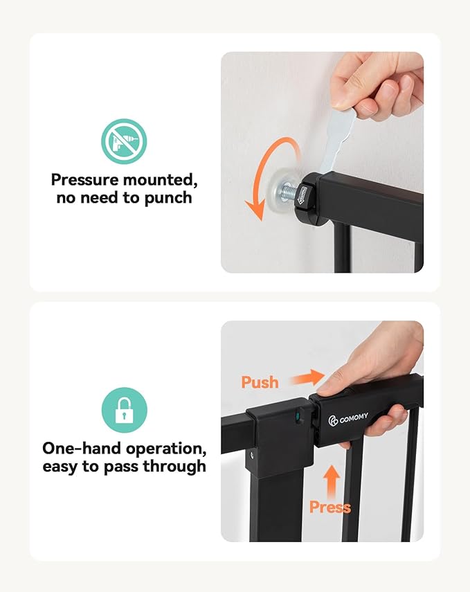 COMOMY 36" Extra Tall Baby Gate - Image 5
