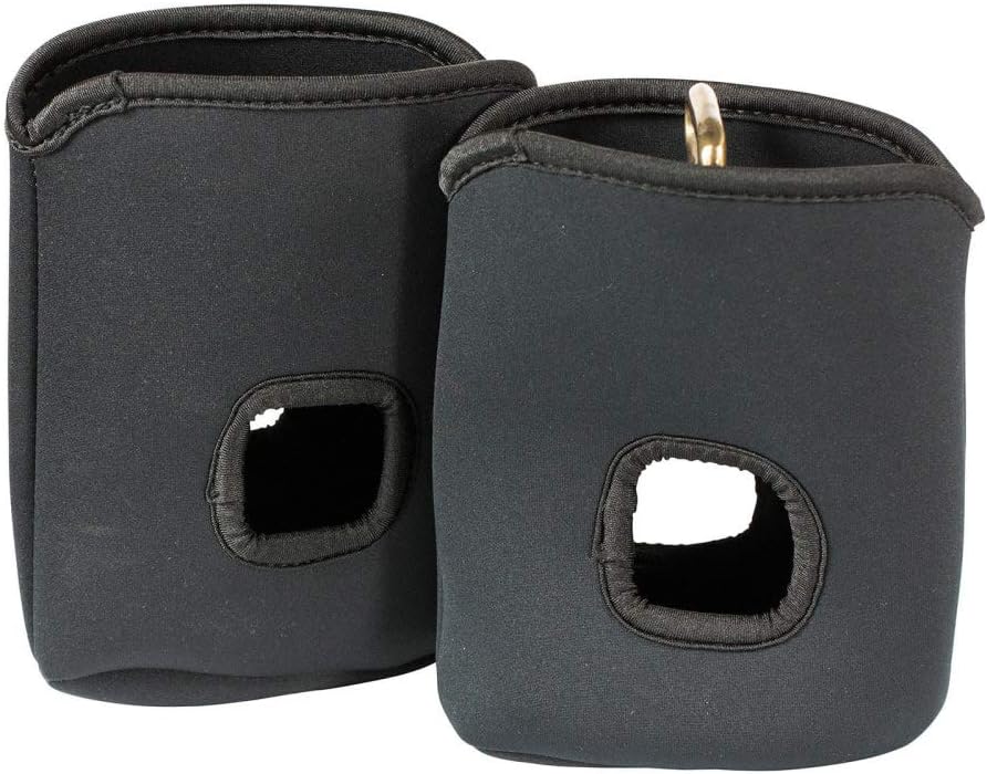 Horze Soft Neoprene 6.3" x 8" Stirrup Covers | Protect Your Saddle - Black - One Size