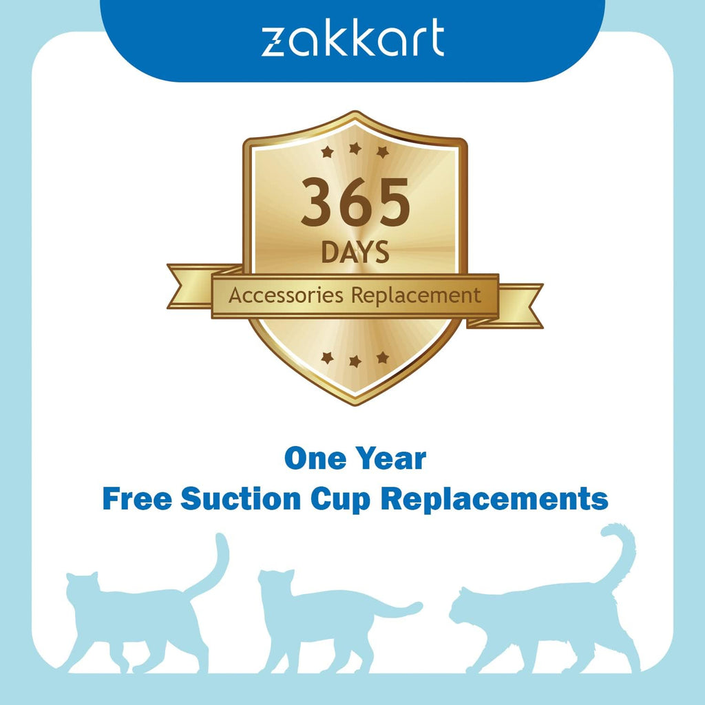 Zakkart Foldable Cat Hammock for Window (Gray Bolster Bed, Large)