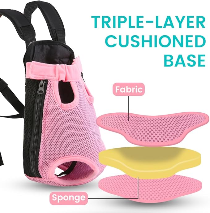 Mosago Dog Backpack Carrier, Thick Straps & Cushion, Pet Sling Front Backpacks - Image 4