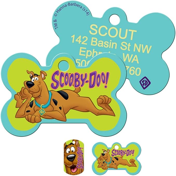 GoTags Cartoon Scooby-Doo Pet ID Tags, Personalized Engraved Dog Tags and Cat by GoTags
