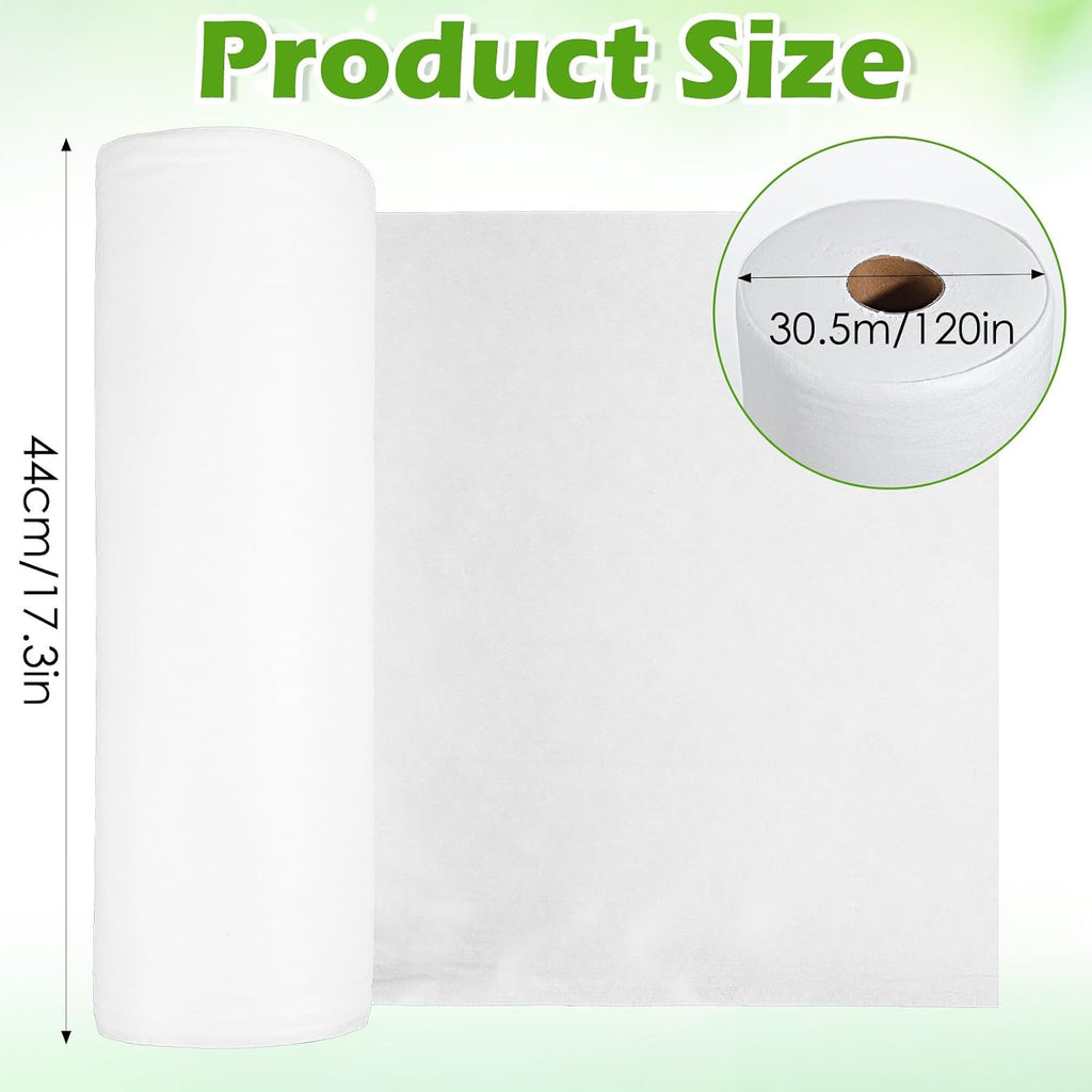 100 Ft x 17.3 Inch Bird Cage Liner, Disposable White Non-Woven Bird Cage Liners Large Size Precut Absorbent Cushion Pad Mat Accessories for Pet, Parrot, Animal