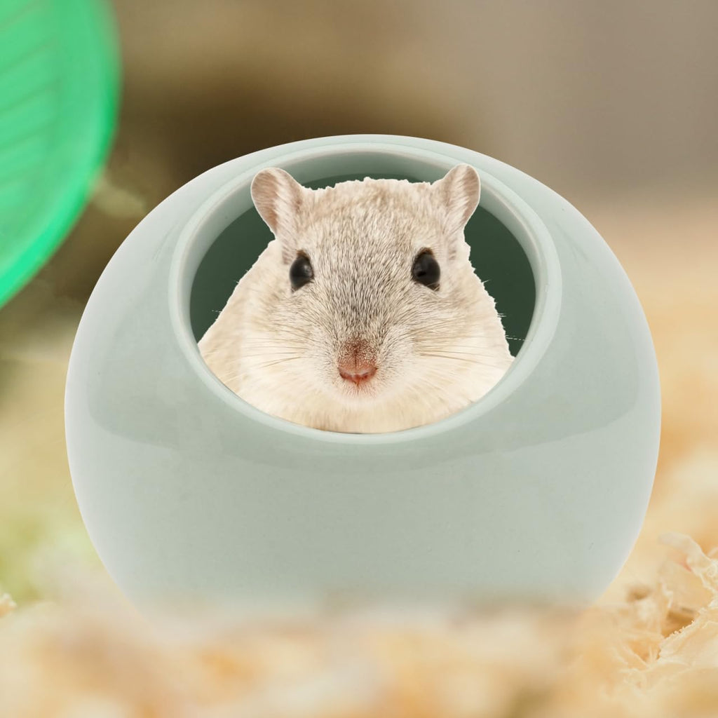POPETPOP Hamster Summer Cooling Nest Pet Mat Small Animal Sleeping Bed Comfortable Pet Supply 3.14X3.14X2.55In Travel Couch Use