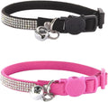 Pack of 2 Rhinestone Cat Collar Breakaway by HAMUSN