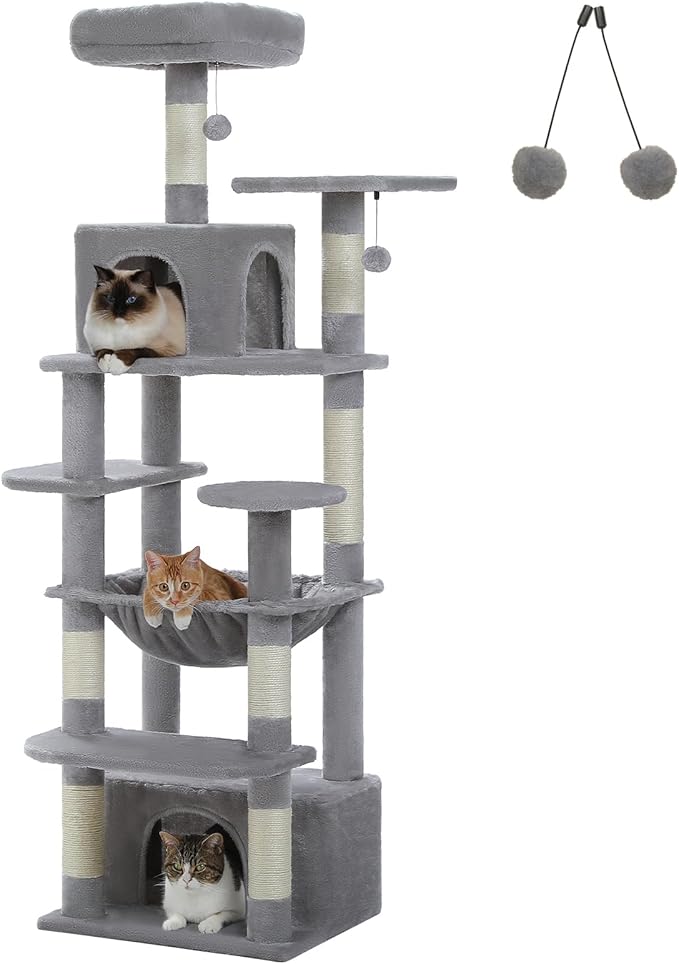 Cat Tree for Indoor Cats, 64.5" Tall Cat Tower - Image 8