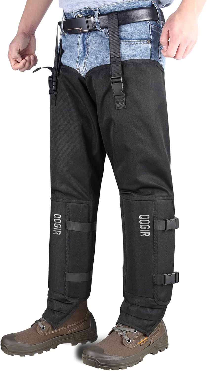 skiguard Snake Gaiter Chaps for Hunting: Snake Bite Protection for Ankle to Thigh Snake Chap, Waterproof Snake Gaiter for Men