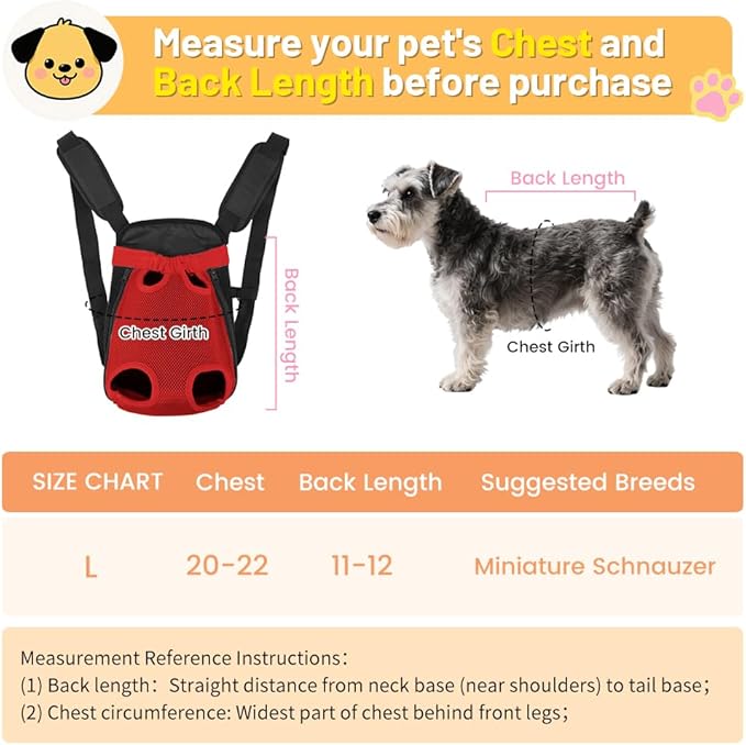 Inspack Dog Backpack Carrier/Cat Carrier, Adjustable Pet Front Carriers Travel - Image 2