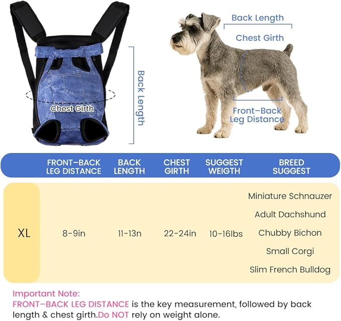 Dog Backpack Carrier, Front Pocket - Image 2